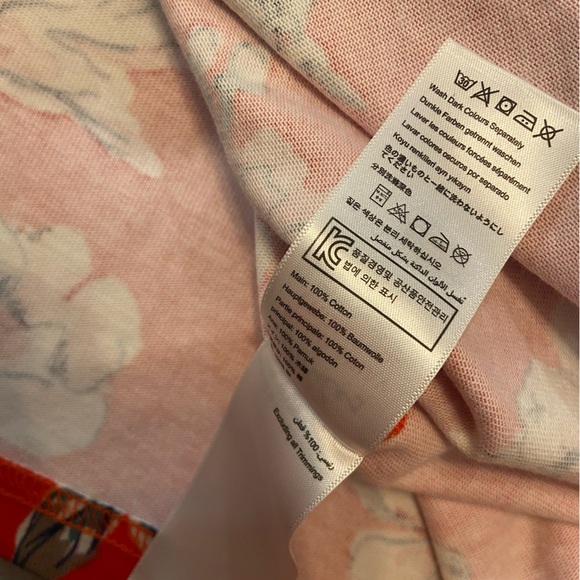 NWT Joules Size 4 Red Floral Short Sleeve Crew Neck Cotton Tee Shirt Dress - Picture 10 of 10